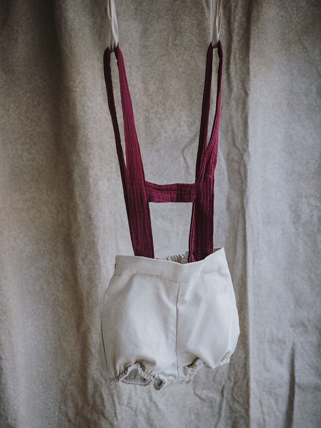 BERMUDAS BEBE CON GOMA COTTON TOSTADO CON H ALGODON