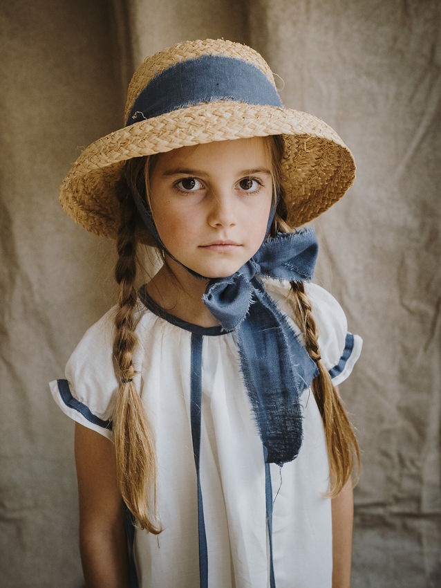 5.8 SOMBRERO NIÑA RAFIA CINTA LINO