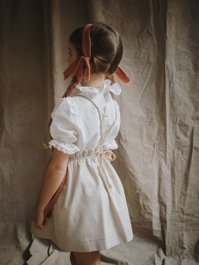 DELANTAL PACA cotton tostado y color algodón