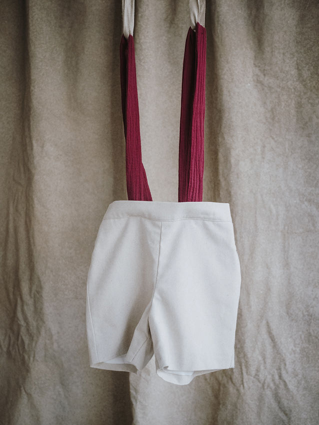 BERMUDAS COTON TOSTADO CON TIRANTES ALGODON